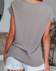Corded Knit Wide Sleeve T-Shirt