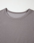 Corded Knit Wide Sleeve T-Shirt