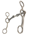 AJ Tack Junior Cow Horse Stainless Steel Dogbone Twisted Gag Bit