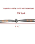 AJ Tack Stainless Steel Jr. Cowhorse Smooth Snaffle Gag Bit - 5 1/4" Cheek