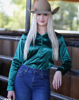 EMERALD SATIN PERFORMANCE RODEO SHIRT