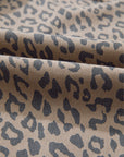 Leopard Drawstring Elastic Waist Pocketed Jeans