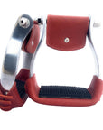 AJ Tack Aluminum Barrel Racing Stirrups Tanned Leather Tread