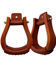 AJ Tack Stained Wood Bell Stirrup