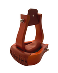 AJ Tack Stained Wood Bell Stirrup