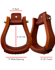 AJ Tack Stained Wood Bell Stirrup