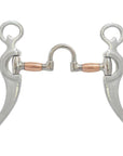 AJ Tack Aluminum Cheek Correction Bit with Swivel Port & Copper Rollers