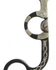 AJ Tack Argentine Snaffle Bit with Barb Wire Engraving