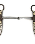 AJ Tack Argentine Engraved Smooth Snaffle Bit