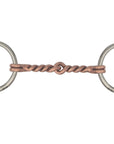 AJ Tack Loose Ring Sweet Iron Twisted Copper Snaffle Bit - Mini/Pony