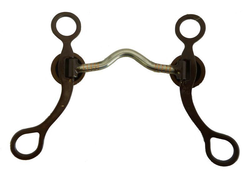 AJ Tack Texas Star Low Port Show Bit Sweet Iron Antique Brown Color Copper Inlay 5"