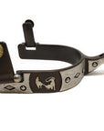AJ Tack Men's Brown Antique Team Roping Offset Spurs