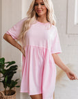 Estella Pocketed Raw Edge Babydoll Dress