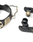 AJ Tack Ladies Antique Brown Pirate Skull Bumper Spurs