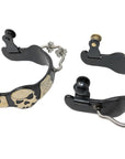 AJ Tack Ladies Antique Brown Pirate Skull Bumper Spurs with Rowels