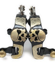 AJ Tack Ladies Antique Brown Pirate Skull Bumper Spurs with Rowels