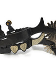 AJ Tack Youth Antique Brown Hearts Spurs