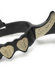 AJ Tack Youth Antique Brown Hearts Spurs