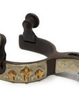 AJ Tack Baby Antique Brown Three Cross Spurs