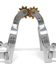 AJ Tack Youth Chrome Steel Engraved Spurs