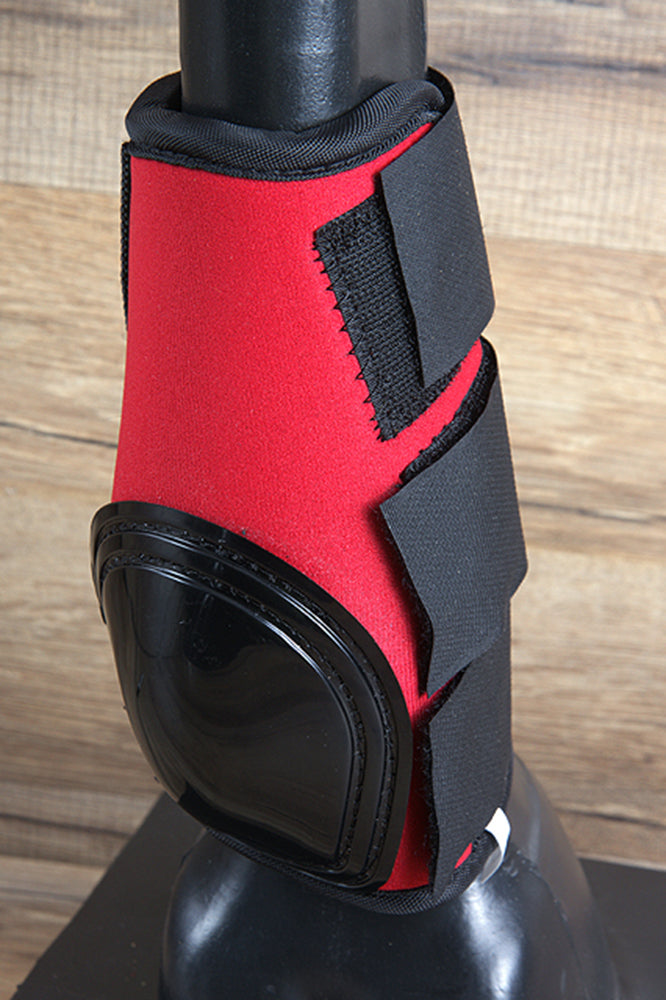 U-Red Hilason Western Horse Tack Leg Protection Deluxe Skid Boots Red