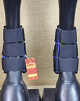 Hilason Western Horse Tack Leg Protection Deluxe Skid Boots - Blue