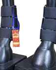 Hilason Western Horse Tack Leg Protection Deluxe Skid Boots - Blue