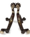 AJ Tack Youth Antique Brown Longhorn Spurs