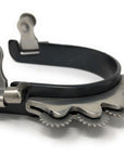 AJ Tack Men's Black Horizontal Rowels Bumper Spurs