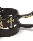 AJ Tack Men's Antique Brown Cross Offset Spurs