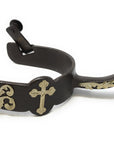 AJ Tack Men's Antique Brown Cross Offset Spurs