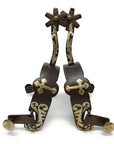 AJ Tack Men's Antique Brown Cross Offset Spurs