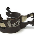 AJ Tack Men's Antique Brown Team Roping Spurs