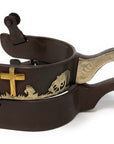 AJ Tack Praying Cowboy Antique Brown Spur Package