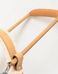 HILASON Guide Dog Harness Tan Fleece Padded Genuine Leather with Handle Tan | Dog Harness with Adjustable Straps |Fleece Dog Harness with Handle for Training | Breathable Dog Harness | Therapy Dog Harness