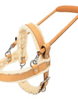 HILASON Guide Dog Harness Tan Fleece Padded Genuine Leather with Handle Tan | Dog Harness with Adjustable Straps |Fleece Dog Harness with Handle for Training | Breathable Dog Harness | Therapy Dog Harness