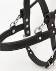 HILASON Guide Dog Harness Brown Padded Genuine Leather with Handle Brown | Dog Harness with Adjustable Straps | Dog Harness with Handle for Training | Breathable Dog Harness | Therapy Dog Harness