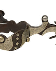 AJ Tack Men's Antique Brown Stars Western Spurs