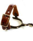 AJ Tack Youth Antique Brown Steer Head Spurs Package