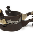 AJ Tack Men's Antique Brown Team Roping Spurs