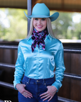 MINT SATIN PERFORMANCE RODEO SHIRT