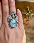 Golden Hill Turquoise Sterling Silver Ring – Size 9.5, One of a Kind