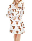 Highland Cow Women's Western Bath Robe