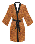 Tooled Leather Print Women's Lounge Kimono Robe