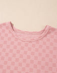 Checker Textured Short Sleeve T-Shirt
