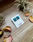 Zuni Stud Earrings – Turquoise & Sterling Silver