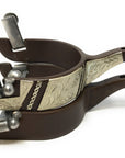 AJ Tack Men's Western Engraved Rock Grinder Spurs