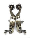 AJ Tack Men's Western Engraved Rock Grinder Spurs