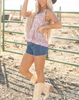 Taytum Bohemian Floral Pleated Tank