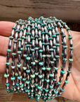 14.5-Inch Turquoise Rondelle & Sterling Torpedo Bead Choker